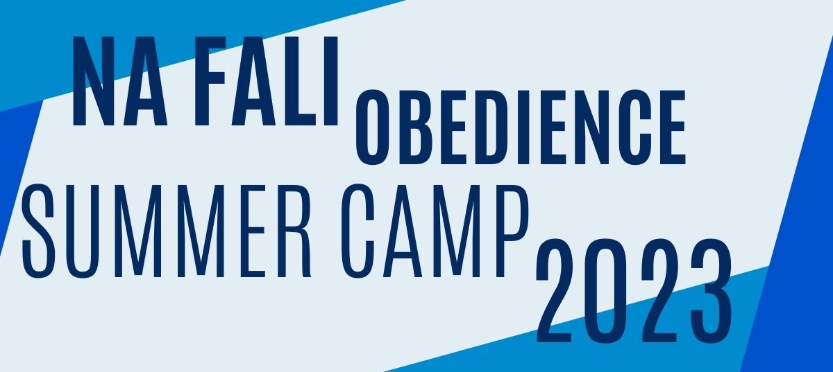 Napis: NA FALI Obedience Summer Camp 2023